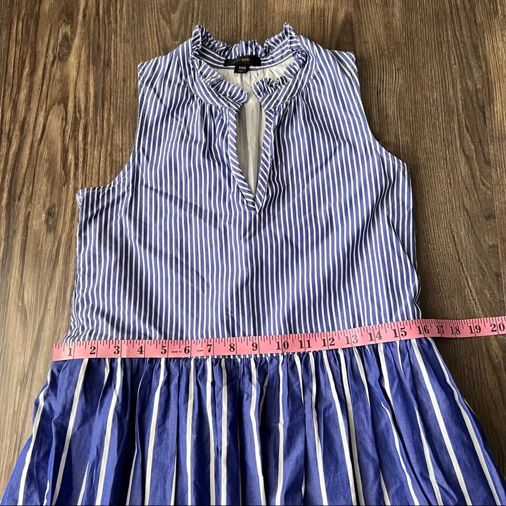 J.Crew Sleeveless Tiered Popover Dress in Mixed Stripe - Picture 10 of 14